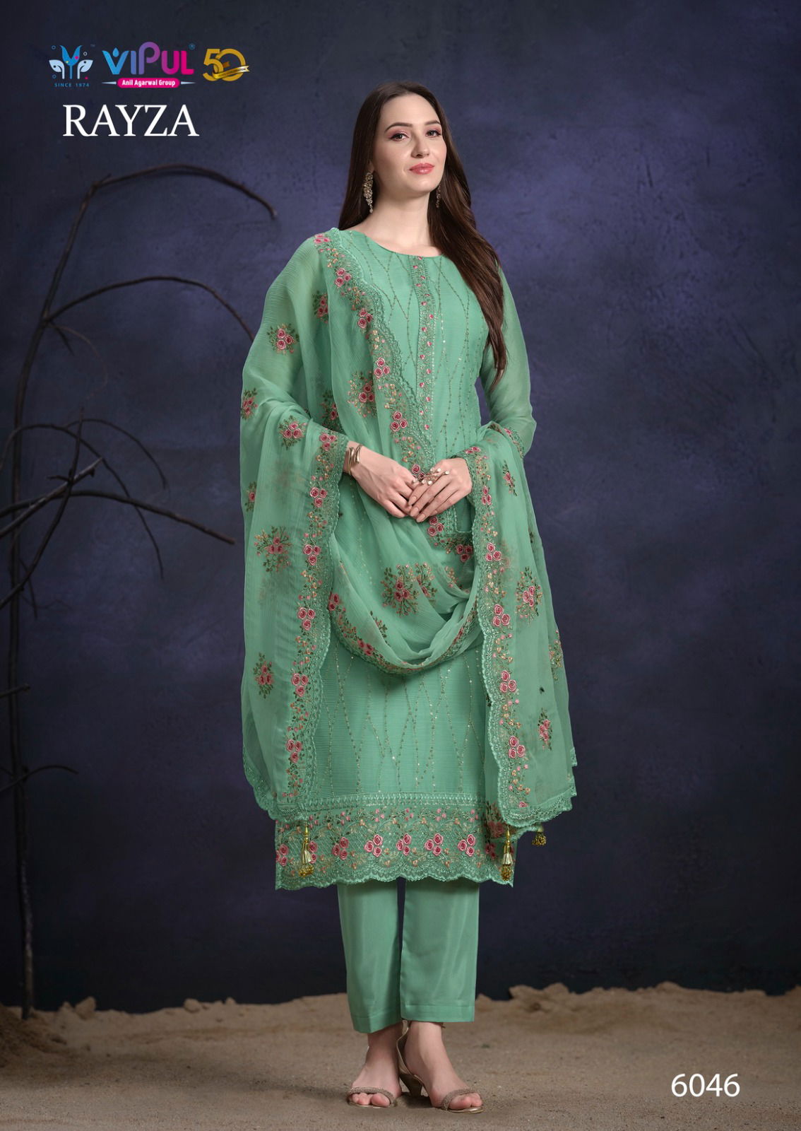 Rayza By Vipul Organza Chiffon Designer Salwar Kameez Wholesale Price In Surat